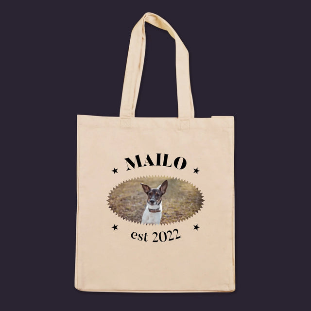 Foto und Unterschrift: Pies Established – Canvas-Tasche mit Aufdruck | DE