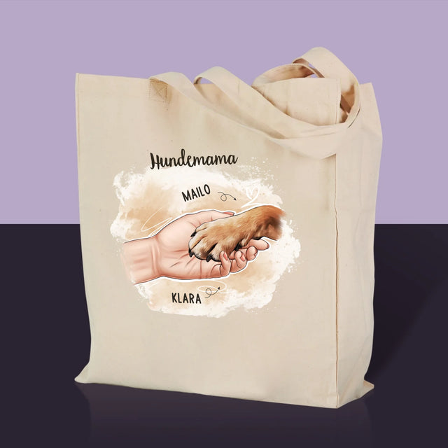 Charakter-Ersteller: Hundemutter – Bedruckte Canvas-Tasche | DE