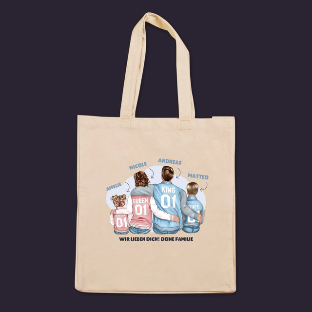 Charakter-Ersteller: Familie in Sweatshirts – Canvas-Tasche | DE