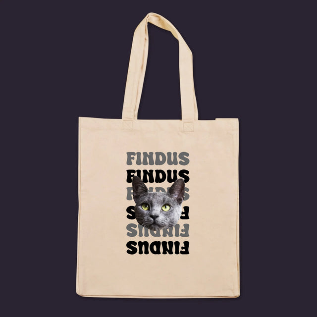 Dein Charakter: Haustierfoto mit Namen - Canvastasche mit Aufdruck | DE