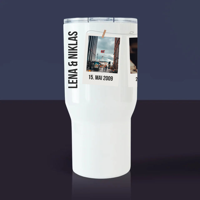 Unsere Geschichte: Unser Anfang - Thermobecher Weiß