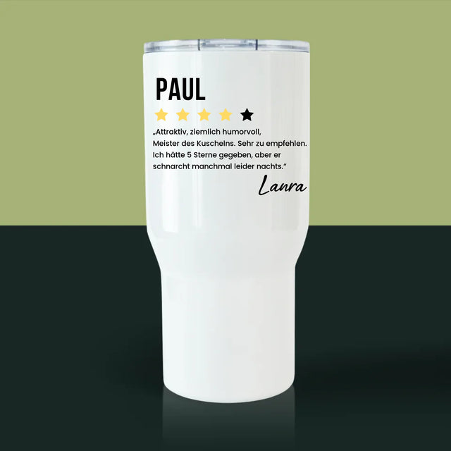 Foto Und Unterschrift: Bester Freund-Empfohlen - Thermobecher Weiß