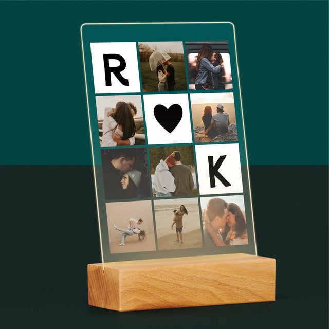 Fotocollage: Liebesmonogramme Mit Fotos - Druck Auf Acrylglas