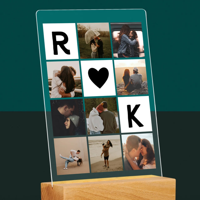 Fotocollage: Liebesmonogramme Mit Fotos - Druck Auf Acrylglas
