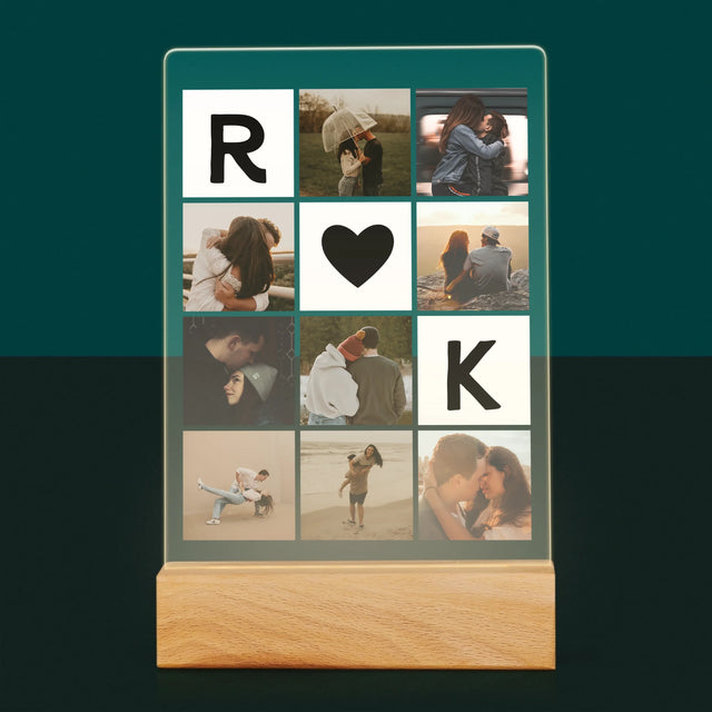 Fotocollage: Liebesmonogramme Mit Fotos - Druck Auf Acrylglas