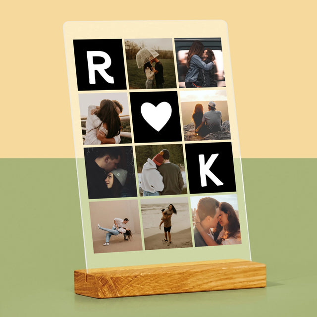 Fotocollage: Liebesmonogramme Mit Fotos - Druck Auf Acrylglas