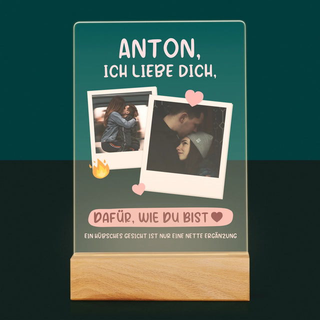 Fotocollage: Ich Liebe Dich, Wie Du Bist - Druck Auf Acrylglas