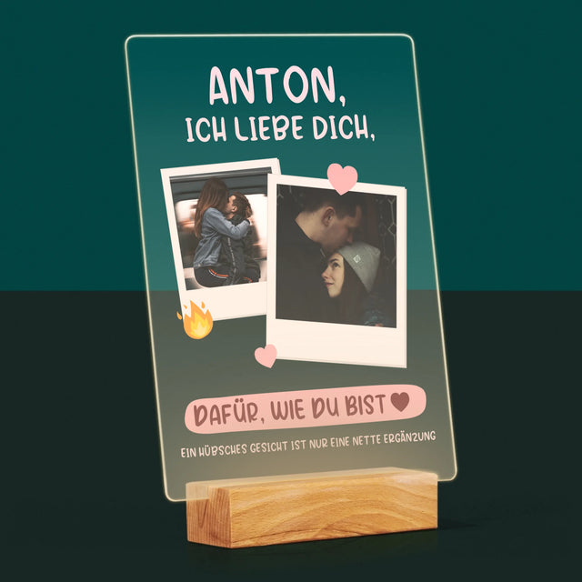 Fotocollage: Ich Liebe Dich, Wie Du Bist - Druck Auf Acrylglas