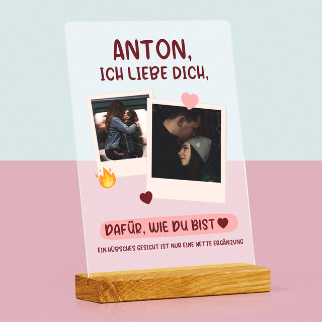 Fotocollage: Ich Liebe Dich, Wie Du Bist - Druck Auf Acrylglas