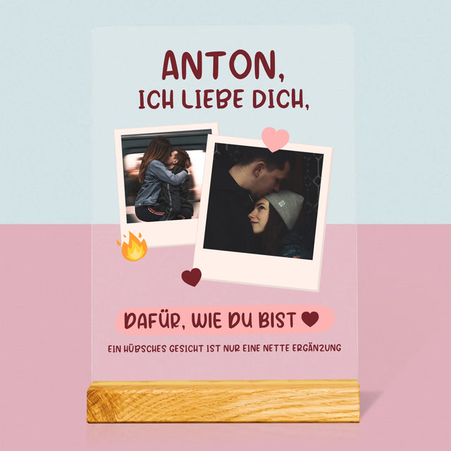 Fotocollage: Ich Liebe Dich, Wie Du Bist - Druck Auf Acrylglas