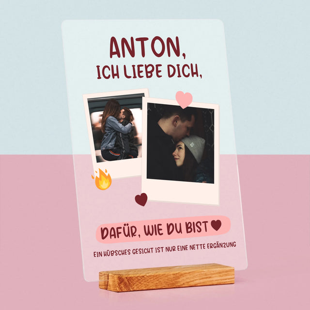 Fotocollage: Ich Liebe Dich, Wie Du Bist - Druck Auf Acrylglas