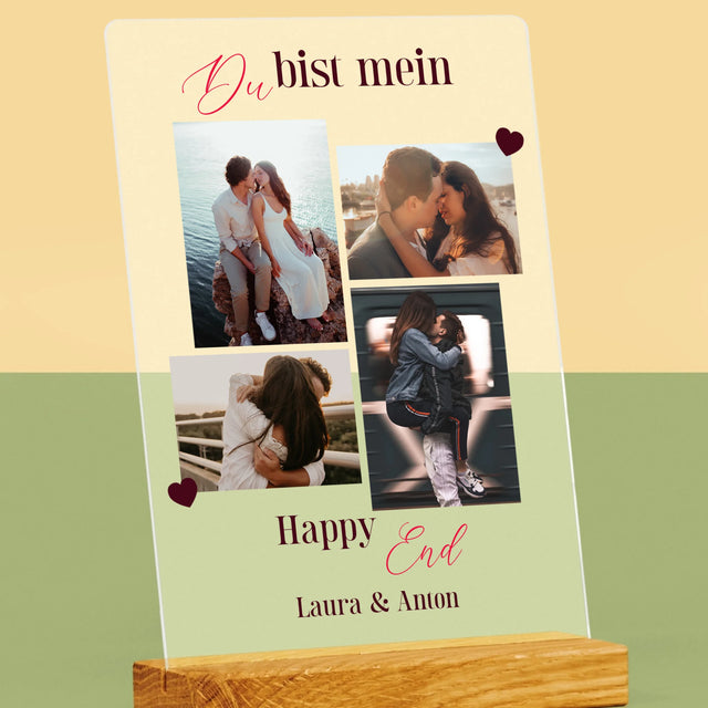 Fotocollage: Du Bist Mein Happy End - Druck Auf Acrylglas