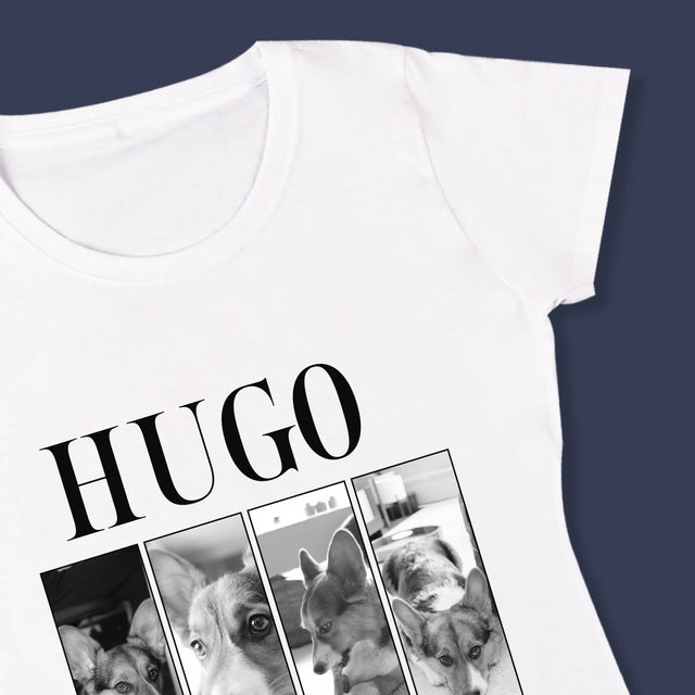 Fotocollage: Bootleg Klassiker Mit Haustier - T-Shirt Für Damen