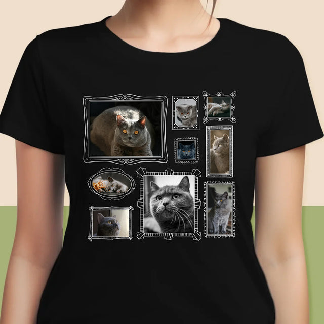 Fotocollage: Fotowand Mit Haustier - T-Shirt Für Damen