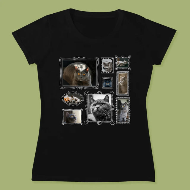 Fotocollage: Fotowand Mit Haustier - T-Shirt Für Damen
