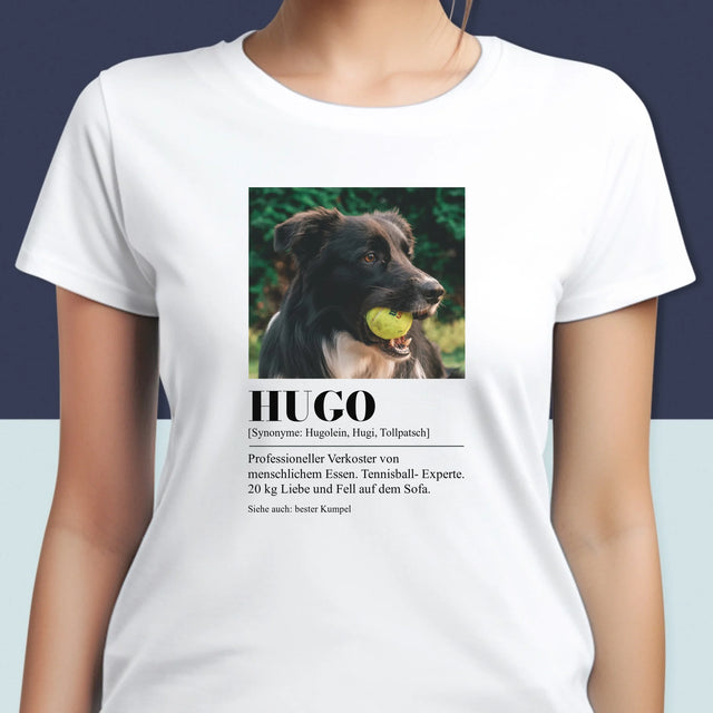 Foto Und Unterschrift: Haustier Definition - T-Shirt Für Damen