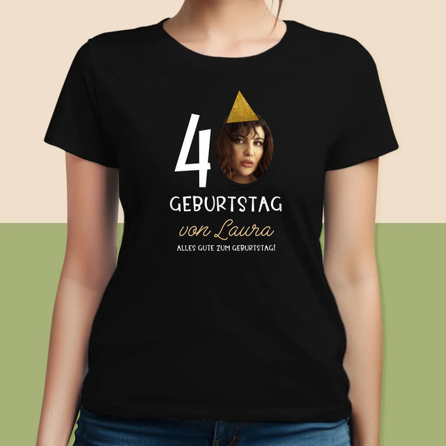 Foto Und Unterschrift: 40. Geburtstag Mütze - T-Shirt Für Damen