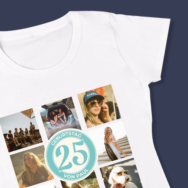 Fotocollage: 25 Geburtstag - T-Shirt Für Damen