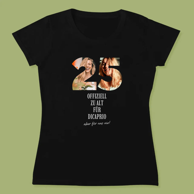 Buchstaben-Collage: Zu Alt Für Dicaprio - T-Shirt Für Damen