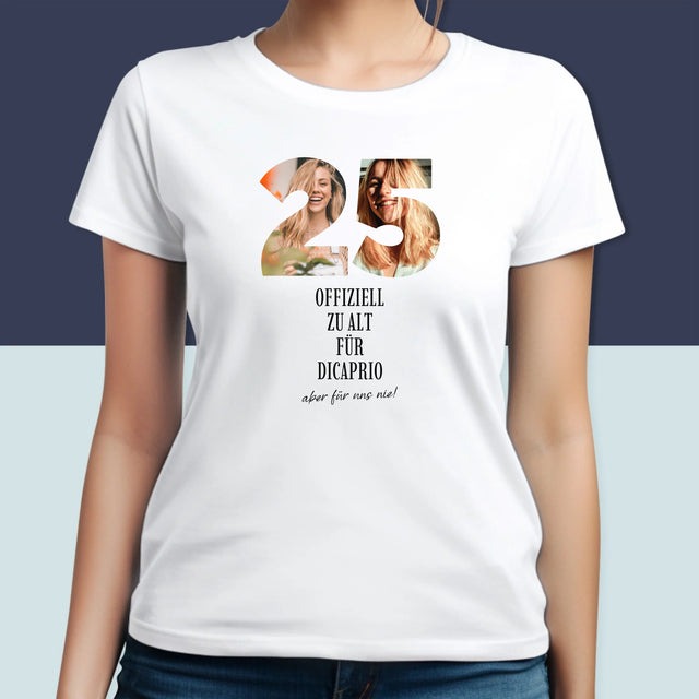 Buchstaben-Collage: Zu Alt Für Dicaprio - T-Shirt Für Damen