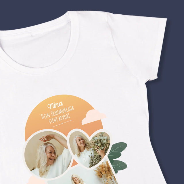 Fotocollage: Traumurlaub - T-Shirt Für Damen