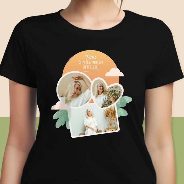 Fotocollage: Traumurlaub - T-Shirt Für Damen