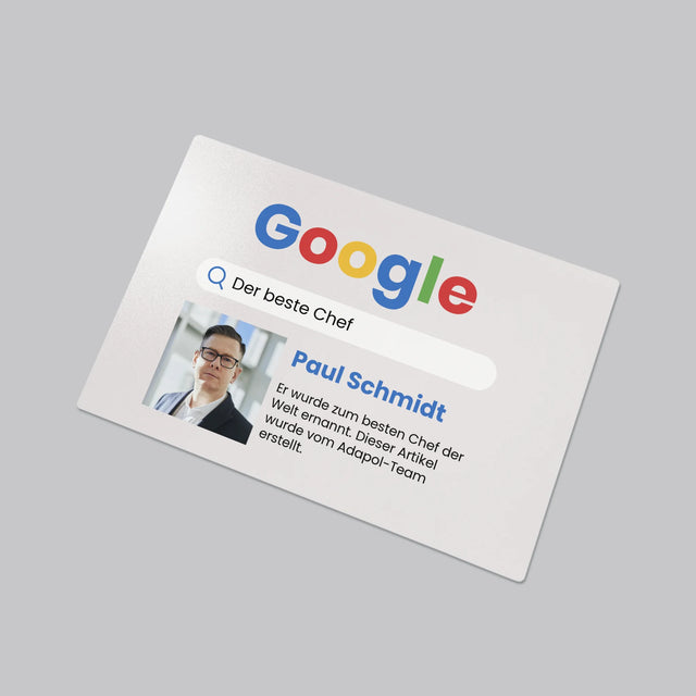 Foto Und Unterschrift: Bester Chef Google Ergebnis - Schreibtischunterlage