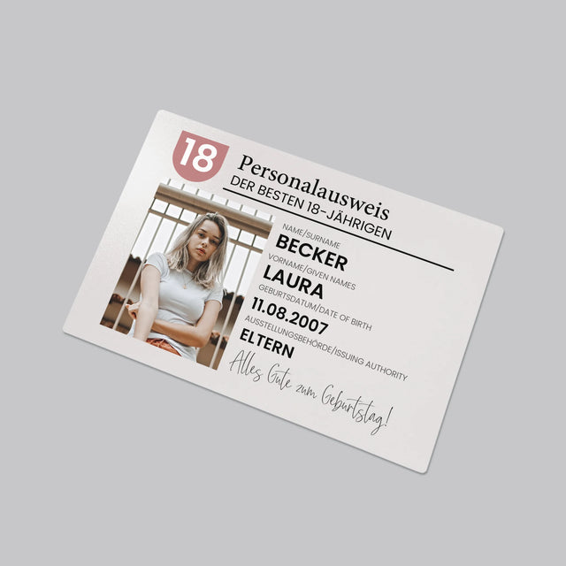 Foto Und Unterschrift: Personalausweis - Schreibtischunterlage