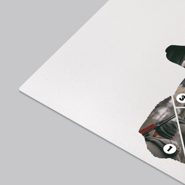 Form-Collage: Bester Jäger - Schreibtischunterlage