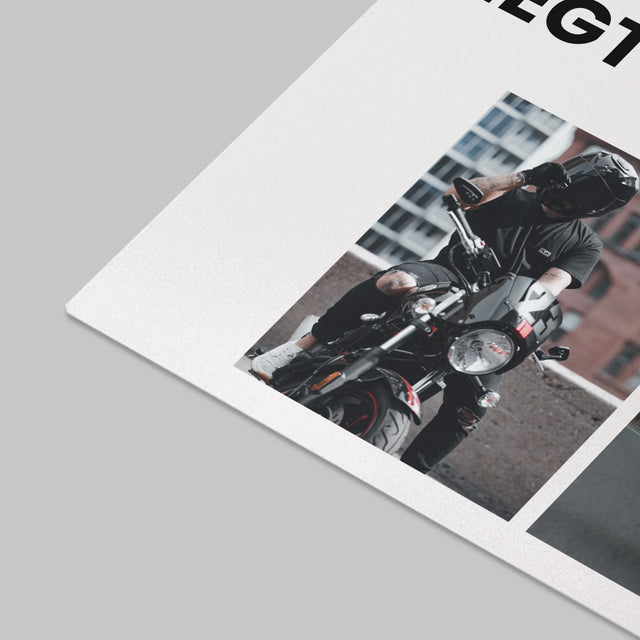 Fotocollage: Motorradfahren Liegt Ihm Im Blut - Schreibtischunterlage