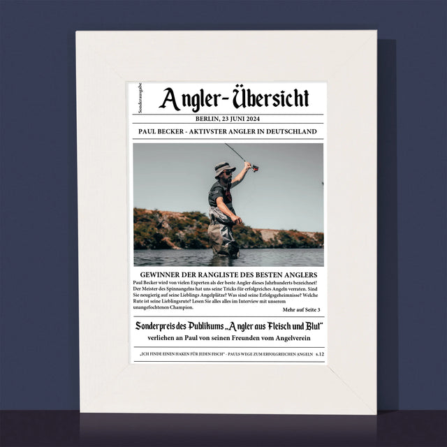 Foto Und Unterschrift: Angler- Übersicht - Bilderrahmen