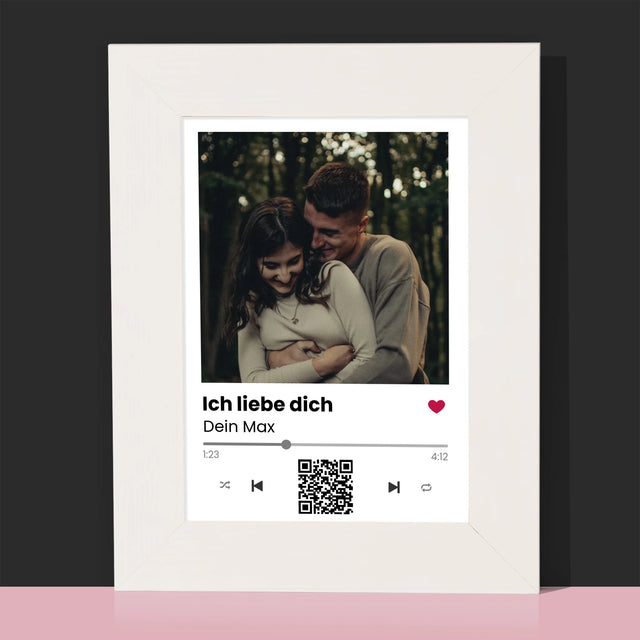 Foto Und Unterschrift: Spotify Mit Qr-Code - Bilderrahmen