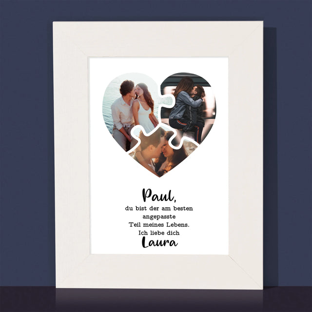 Fotocollage: Valentinstag-Puzzle - Bilderrahmen
