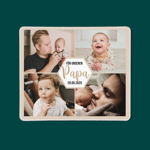 Fotocollage: Für Unseren Papa - Mauspad