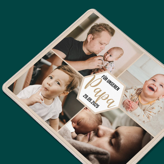 Fotocollage: Für Unseren Papa - Mauspad