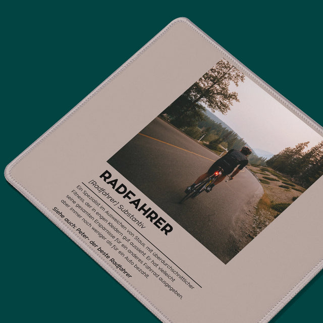 Foto Und Unterschrift: Definition Eines Radfahrers - Mauspad