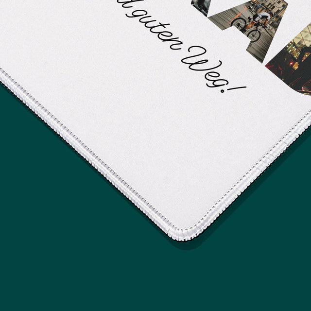 Buchstaben-Collage: Fahrrad - Mauspad