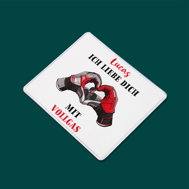 Foto Und Unterschrift: Ich Liebe Dich In Vollen Zügen - Mauspad