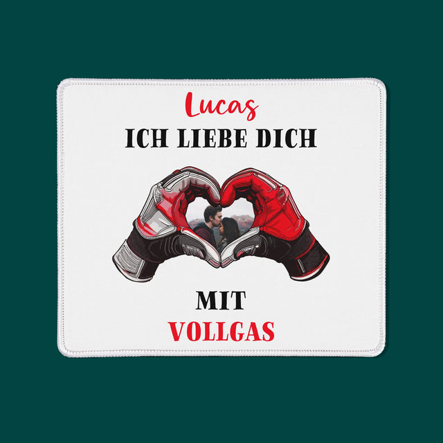 Foto Und Unterschrift: Ich Liebe Dich In Vollen Zügen - Mauspad