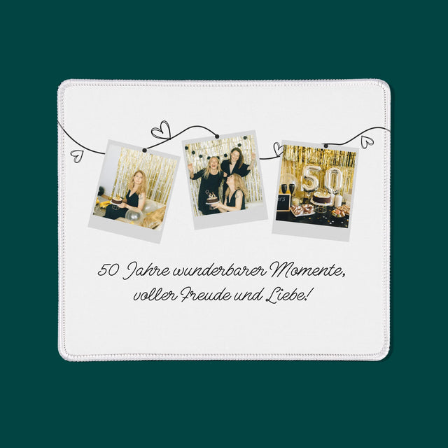 Fotocollage: 50 Jahre Voller Wunderbarer Momente - Mauspad