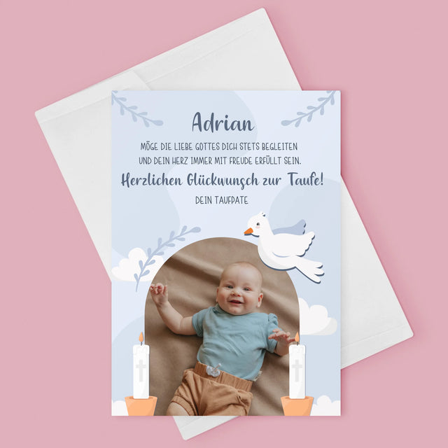 Foto Und Unterschrift: Zur Taufe Glückwünsche - Glückwunschkarte
