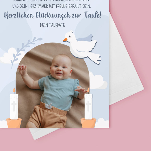 Foto Und Unterschrift: Zur Taufe Glückwünsche - Glückwunschkarte