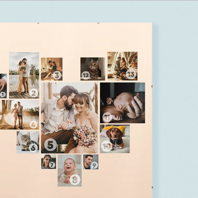 Fotocollage: Herz - Poster