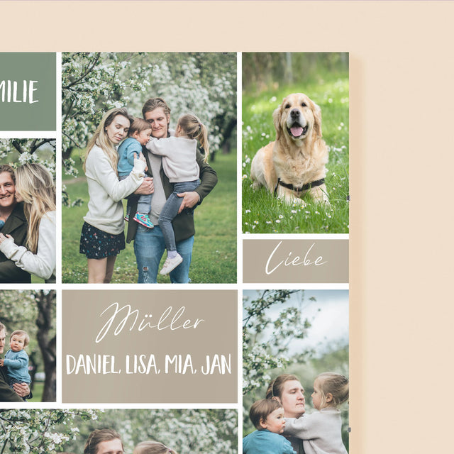 Fotocollage: Familie - Poster