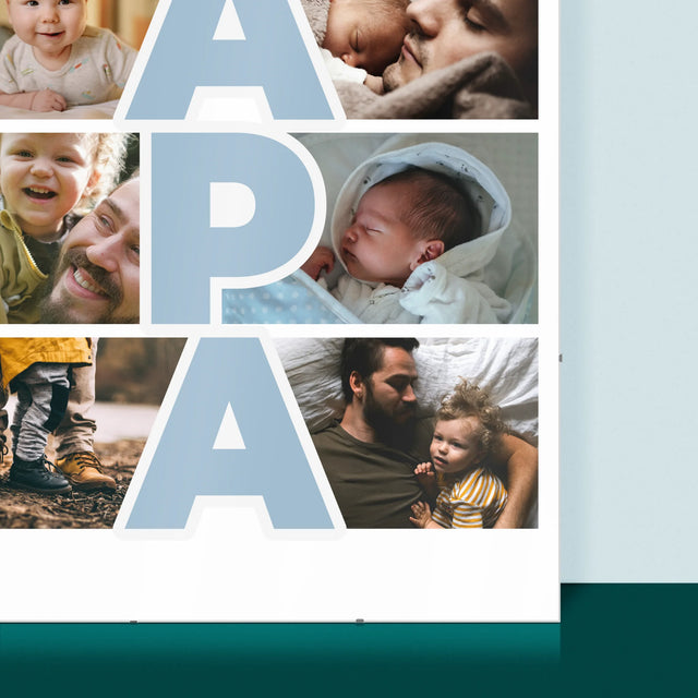 Fotocollage: Aufschrift Papa - Poster