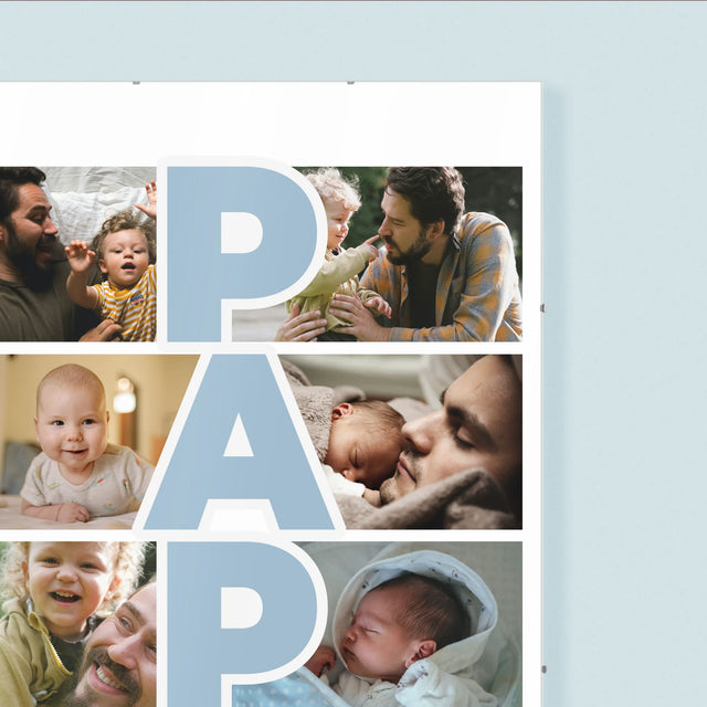 Fotocollage: Aufschrift Papa - Poster