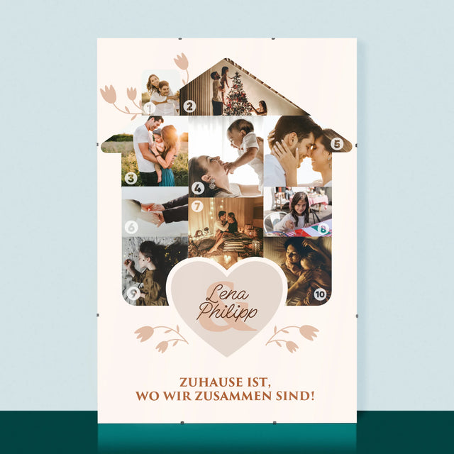 Form-Collage: Familienhaus - Poster