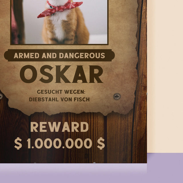 Foto Und Unterschrift: Haustier Wanted - Poster