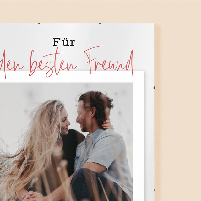 Foto Und Unterschrift: Für Den Besten Freund - Poster