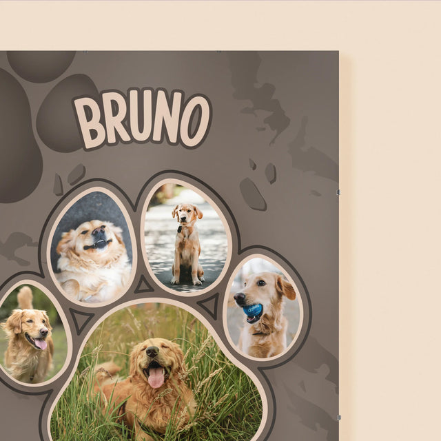 Form-Collage: Pfotenabdruck - Poster